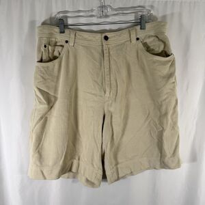 Tommy Bahama Corduroy Shorts Men's 38 Ivory Silk Blend Relax 10" Inseam